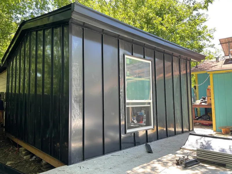 Black standing seam metal wall panels for Metal Roof Installation in Molalla